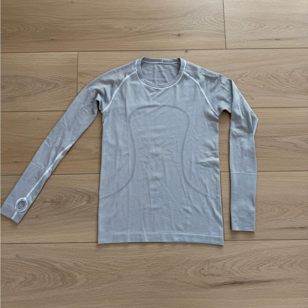 Lululemon Athletica Striped Swiftly Tech Long Sleeve